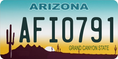 AZ license plate AFI0791