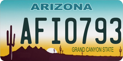 AZ license plate AFI0793