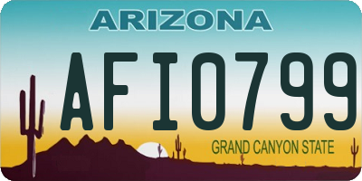 AZ license plate AFI0799