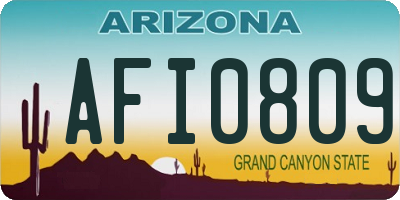AZ license plate AFI0809