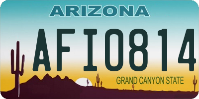 AZ license plate AFI0814