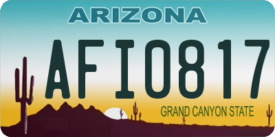 AZ license plate AFI0817