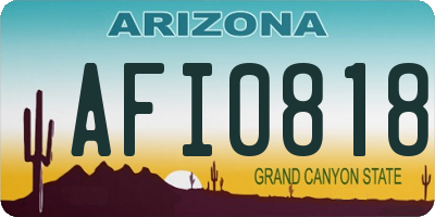 AZ license plate AFI0818