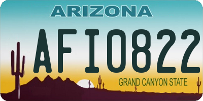 AZ license plate AFI0822