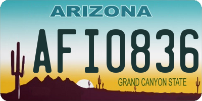 AZ license plate AFI0836