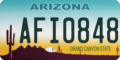 AZ license plate AFI0848