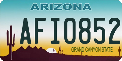 AZ license plate AFI0852