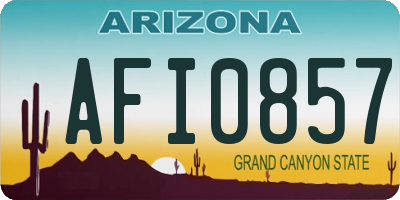 AZ license plate AFI0857
