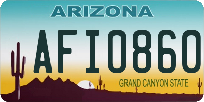 AZ license plate AFI0860