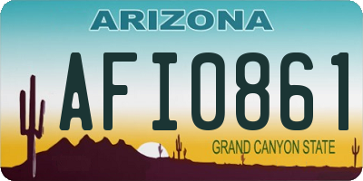 AZ license plate AFI0861