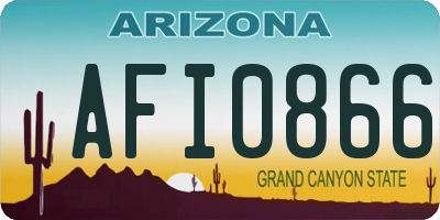 AZ license plate AFI0866