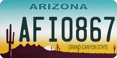 AZ license plate AFI0867