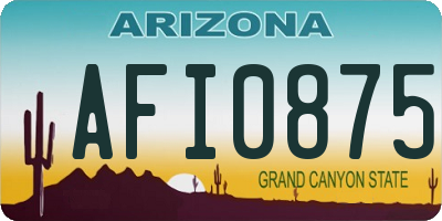 AZ license plate AFI0875