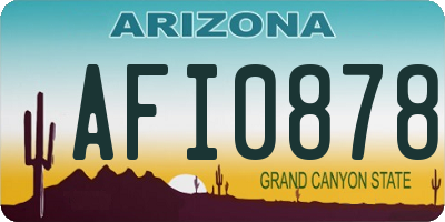 AZ license plate AFI0878