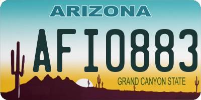 AZ license plate AFI0883