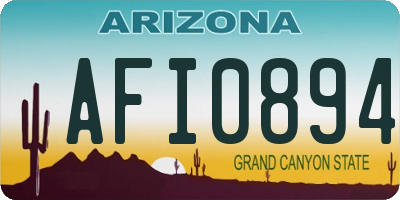 AZ license plate AFI0894