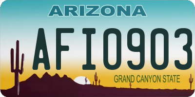 AZ license plate AFI0903