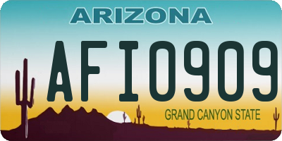 AZ license plate AFI0909
