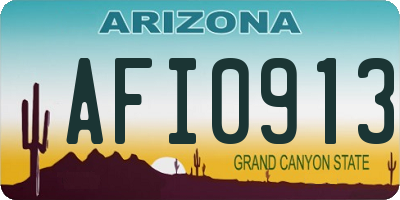 AZ license plate AFI0913
