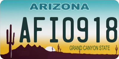 AZ license plate AFI0918