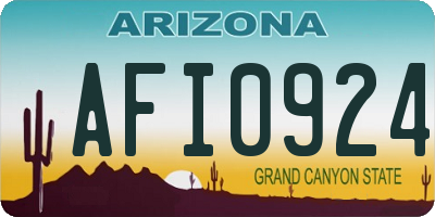 AZ license plate AFI0924