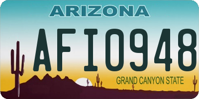 AZ license plate AFI0948