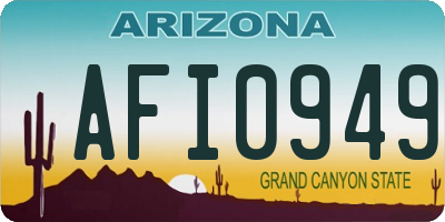 AZ license plate AFI0949