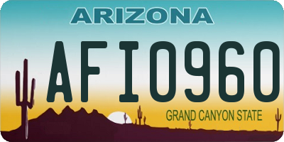 AZ license plate AFI0960