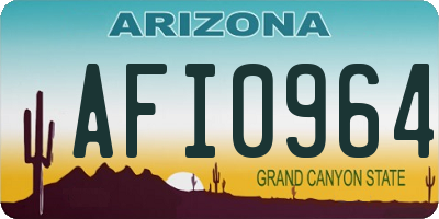 AZ license plate AFI0964
