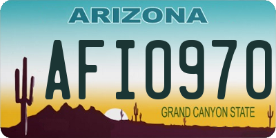 AZ license plate AFI0970