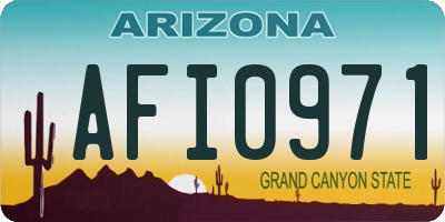 AZ license plate AFI0971