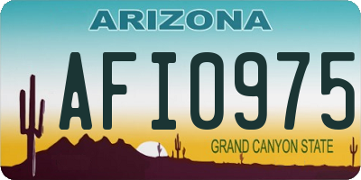 AZ license plate AFI0975