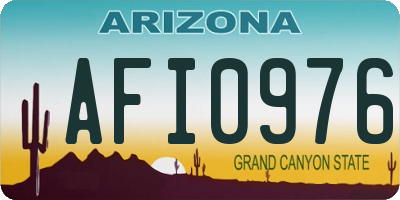 AZ license plate AFI0976