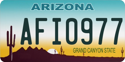 AZ license plate AFI0977