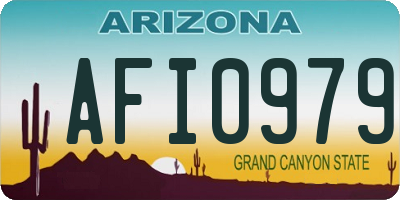AZ license plate AFI0979
