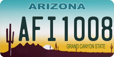 AZ license plate AFI1008