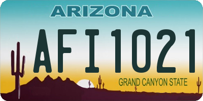 AZ license plate AFI1021