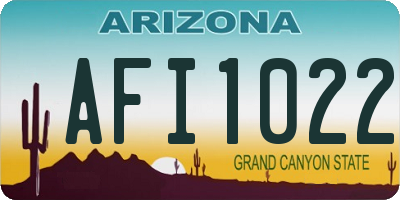 AZ license plate AFI1022
