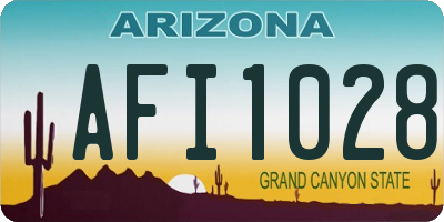 AZ license plate AFI1028