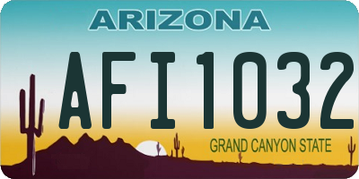 AZ license plate AFI1032