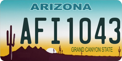 AZ license plate AFI1043