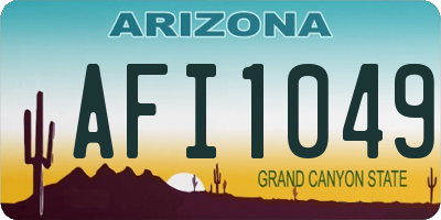 AZ license plate AFI1049