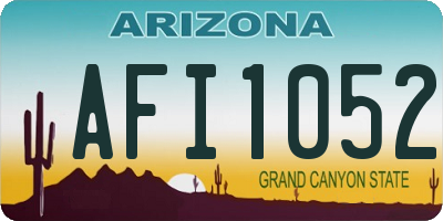 AZ license plate AFI1052