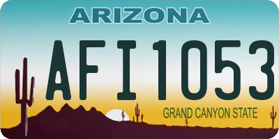 AZ license plate AFI1053