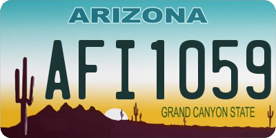 AZ license plate AFI1059