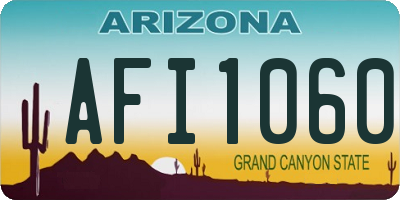 AZ license plate AFI1060