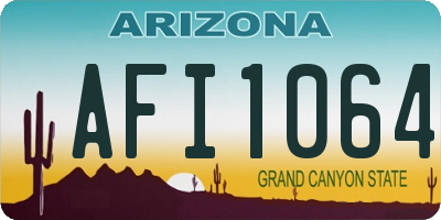 AZ license plate AFI1064