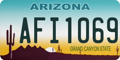 AZ license plate AFI1069