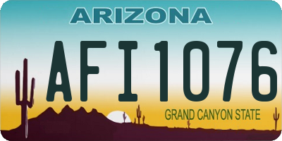 AZ license plate AFI1076