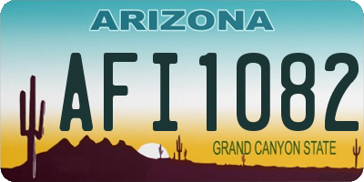 AZ license plate AFI1082